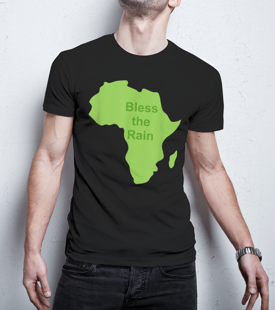 Toto Africa Bless The Rain Green Africa Shape T-Shirt