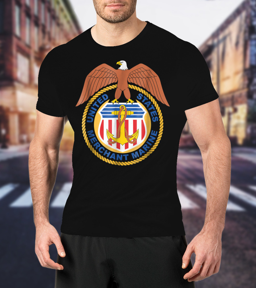 United States Merchant Marine Eagle Emblem T-Shirt