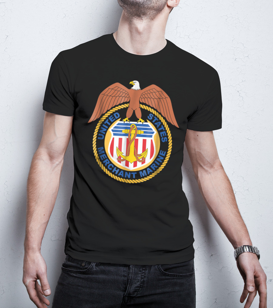 United States Merchant Marine Eagle Emblem T-Shirt