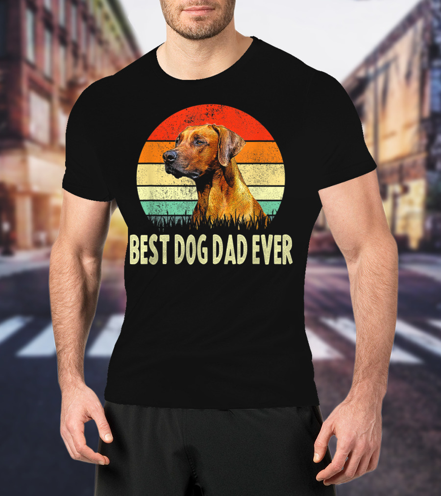 Vintage Best Dog Dad Ever Retro Canine T-Shirt