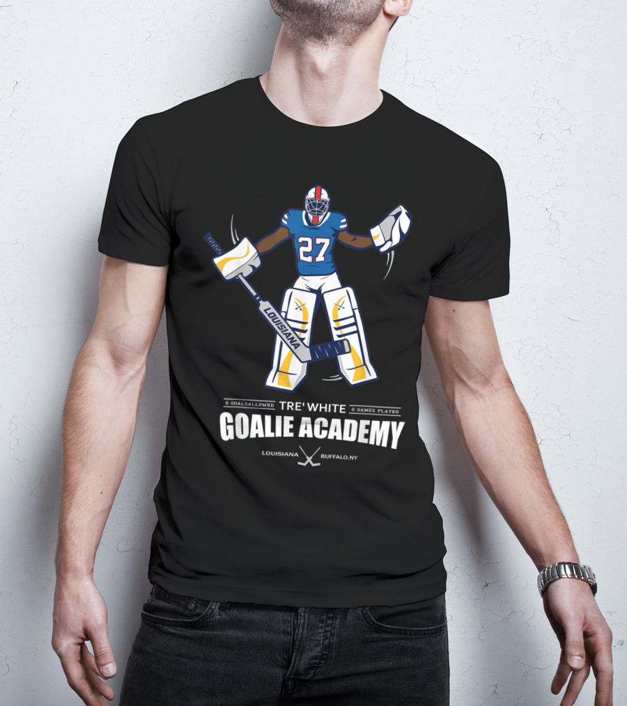 Tre' White Goalie Academy Louisiana Buffalo NY 27 T-Shirt