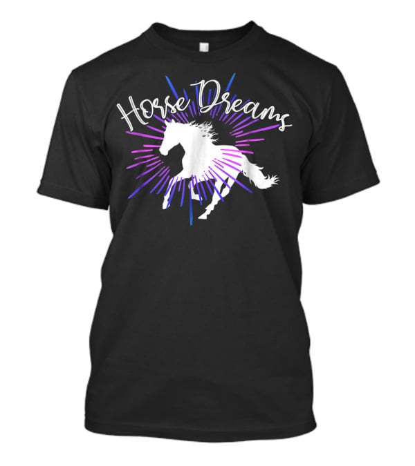 Horse Dreams Riding Girls Love Horses Rider F8 Silhouette Burst T-Shirt