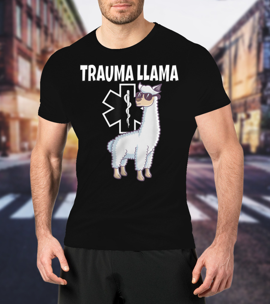 Trauma Llama EMS Medic Funny EMT T-Shirt