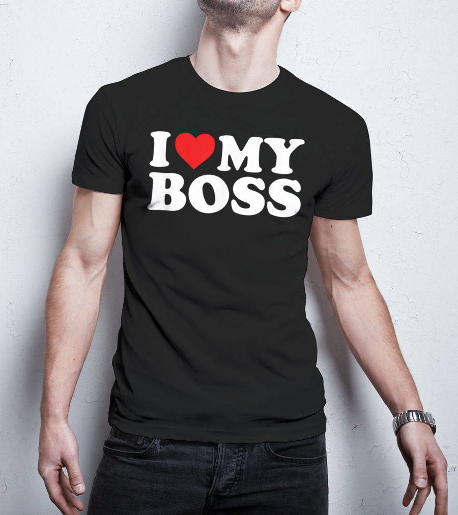 I Love My Boss Heart Icon T-Shirt