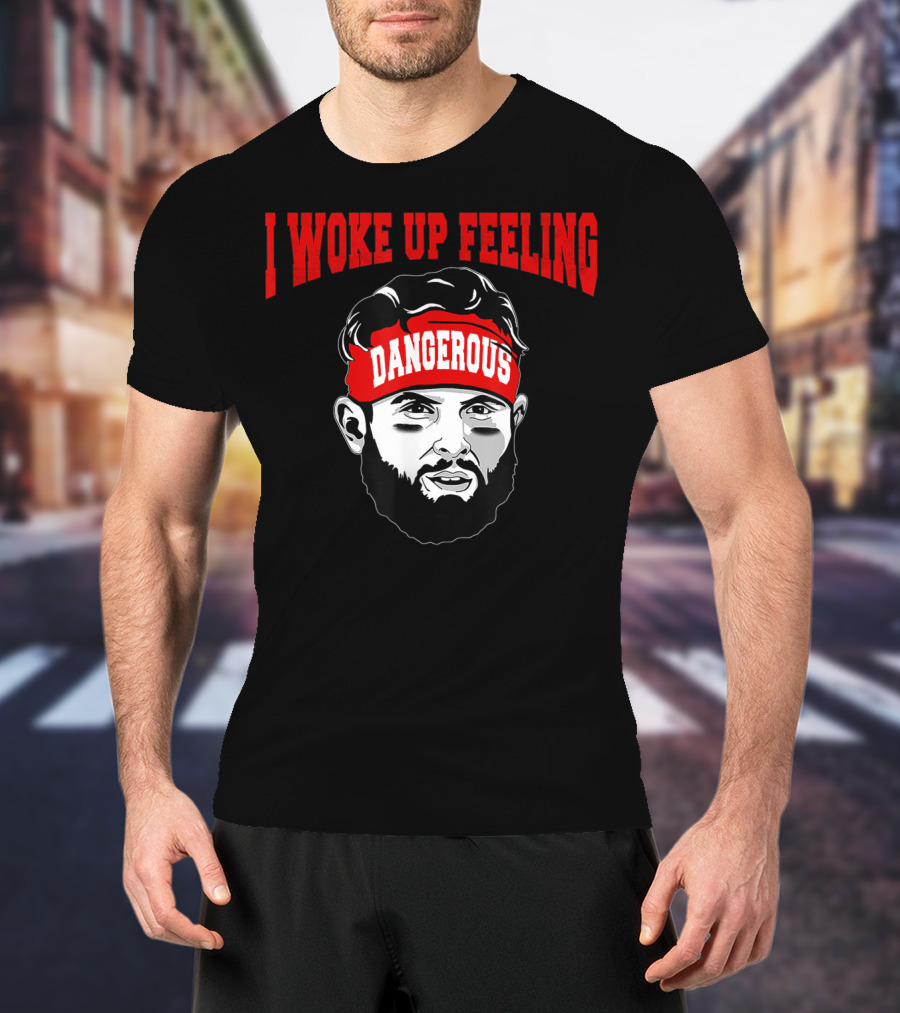 I Woke Up Feeling Dangerous Football 6 Funny Headband T-Shirt