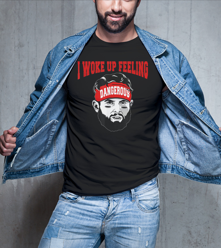 I Woke Up Feeling Dangerous Football 6 Funny Headband T-Shirt