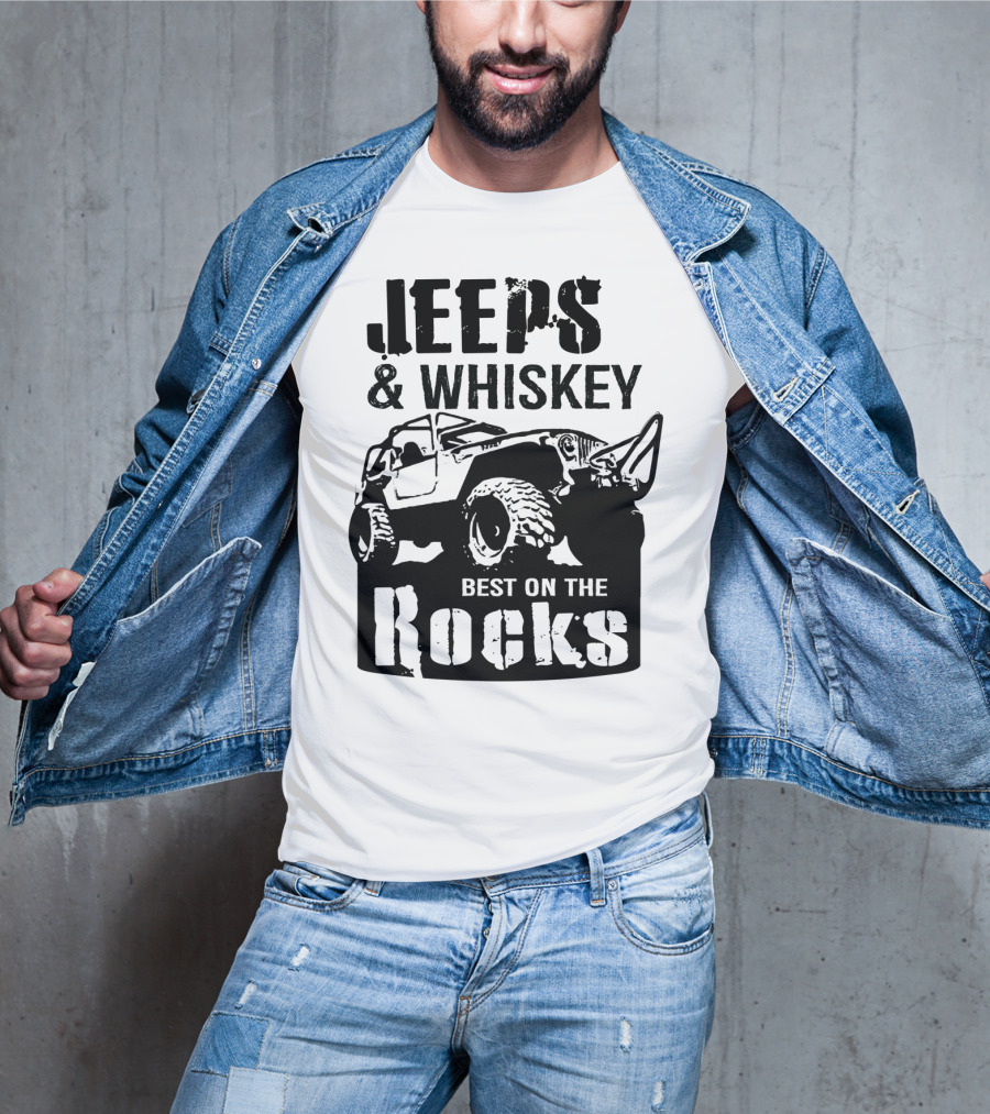 Jeeps And Whiskey Best On The Rocks T-Shirt