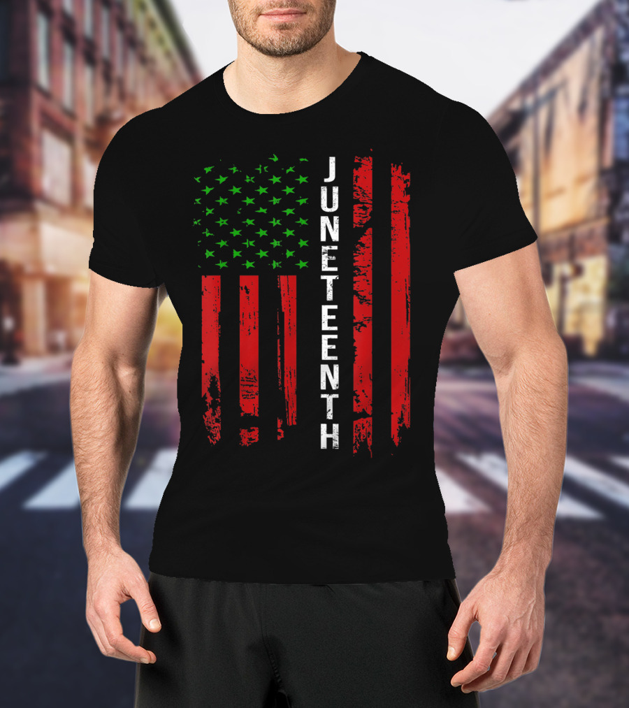 Juneteenth African American Flag T-Shirt