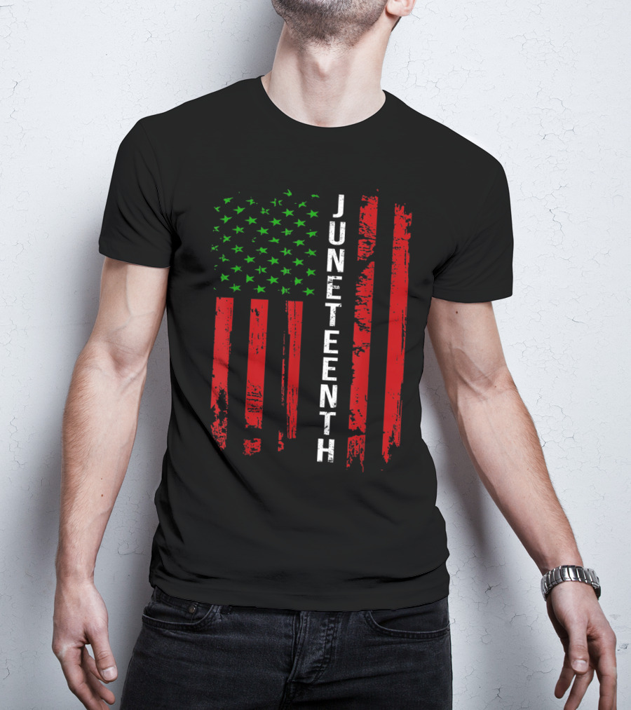 Juneteenth African American Flag T-Shirt