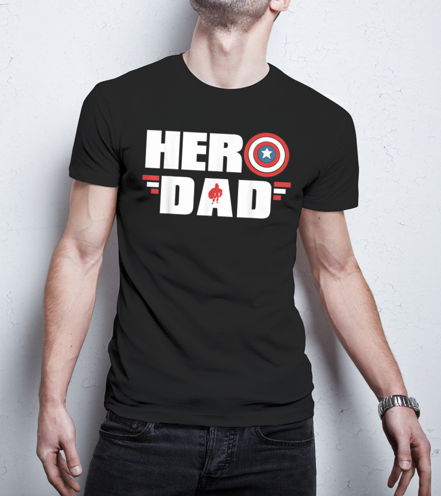 Marvel Father's Day Hero Dad Captain America Shield T-Shirt