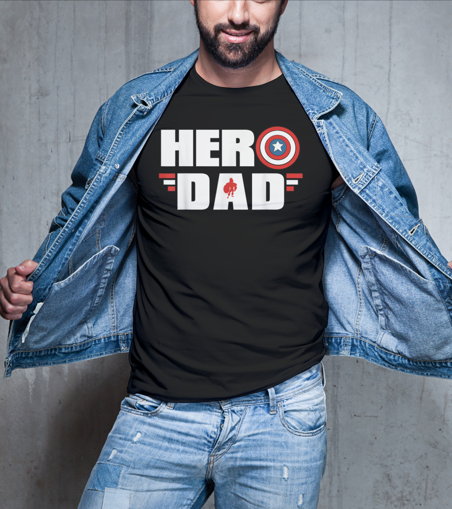 Marvel Father's Day Hero Dad Captain America Shield T-Shirt