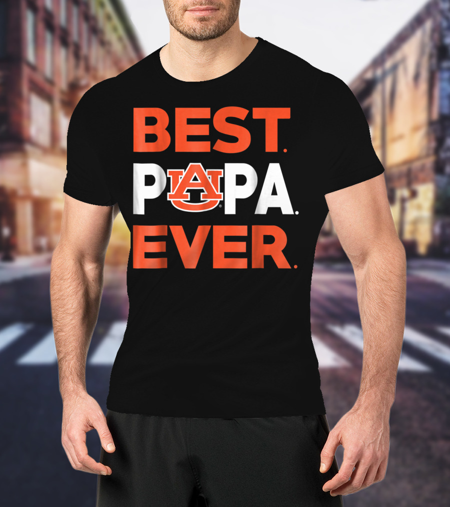 Best Papa Ever Auburn Tigers Mens T-Shirt