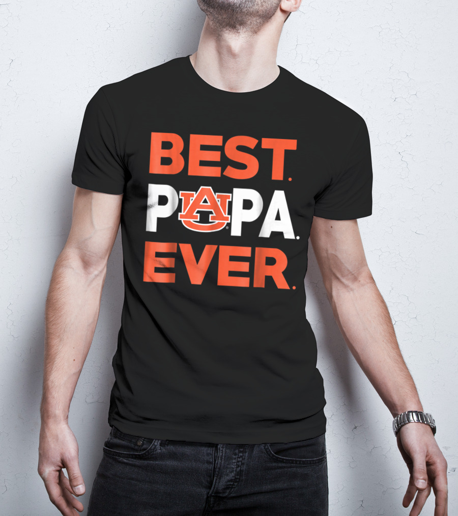 Best Papa Ever Auburn Tigers Mens T-Shirt