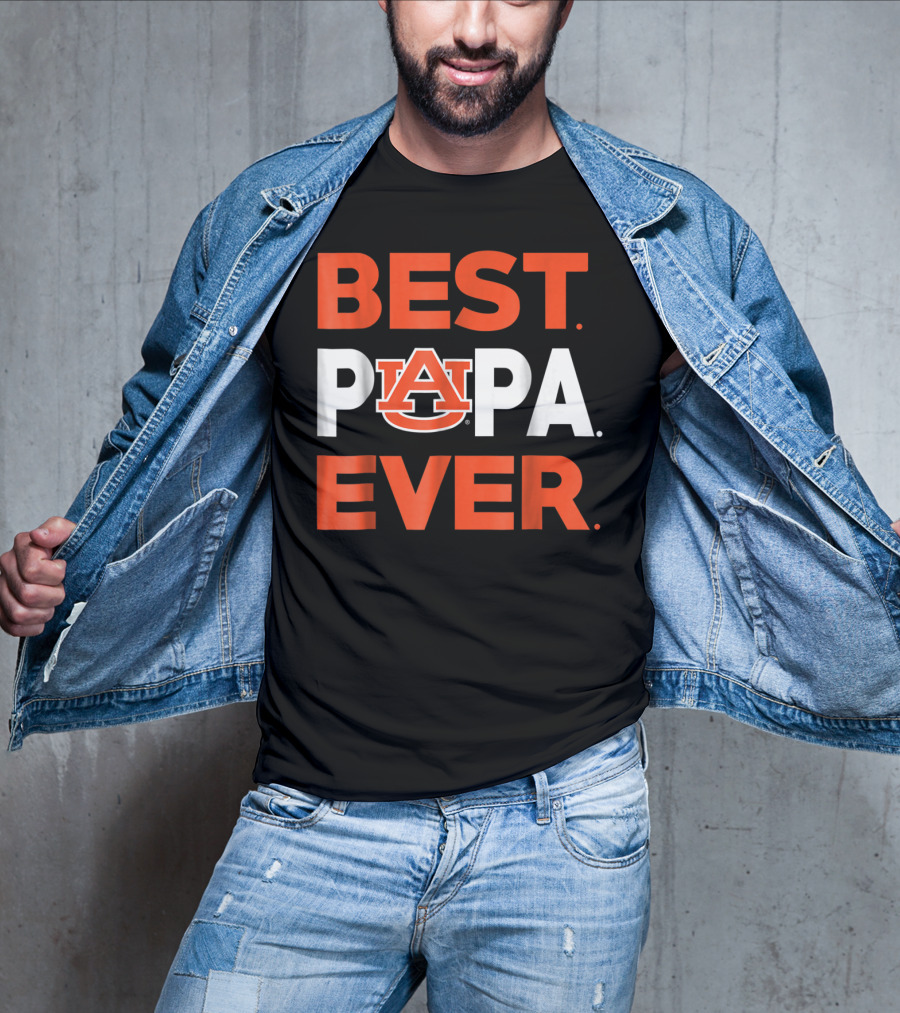 Best Papa Ever Auburn Tigers Mens T-Shirt