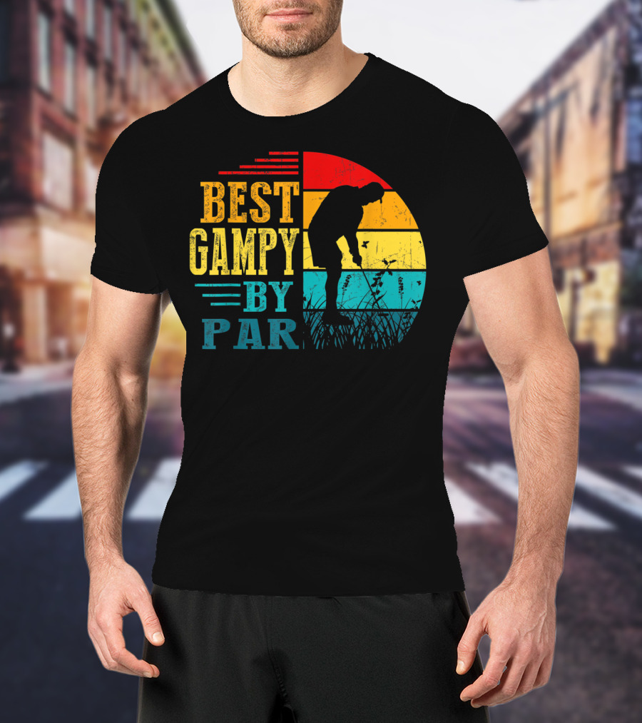Best Gampy By Par Golf Lover Golfer Vintage T-Shirt