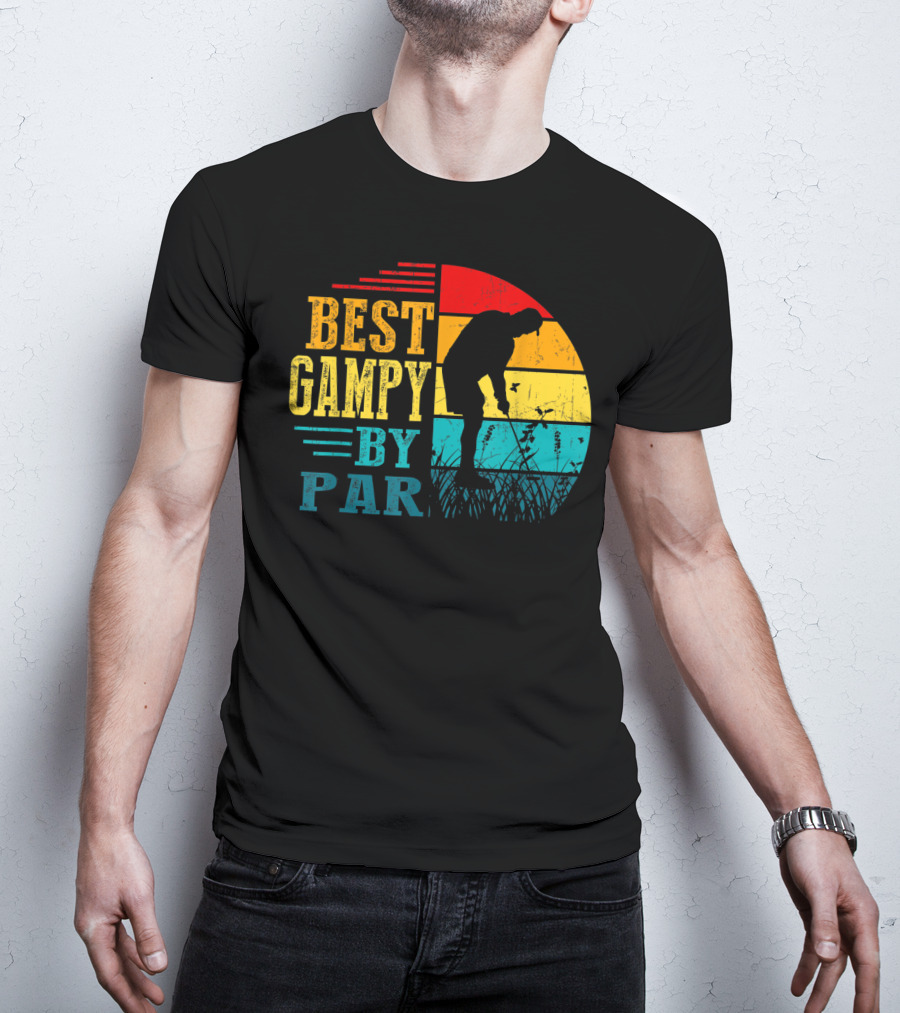 Best Gampy By Par Golf Lover Golfer Vintage T-Shirt