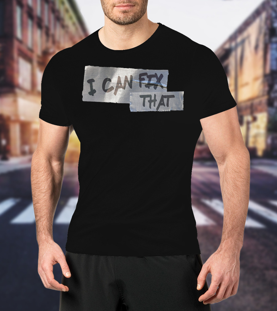 Mens Funny Dad Duct Tape I Can Fix That T-Shirt