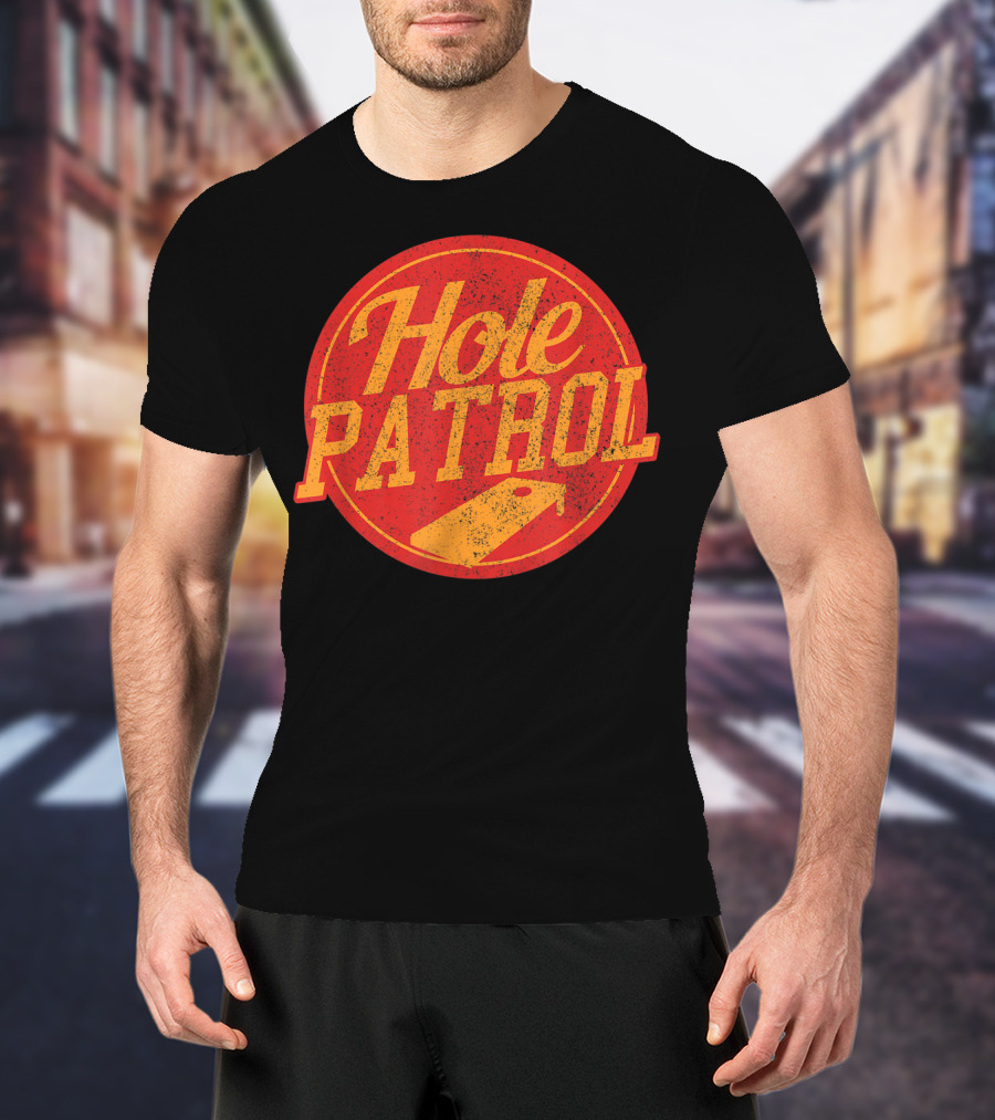 Hole Patrol Vintage Style Cornhole Game T-Shirt