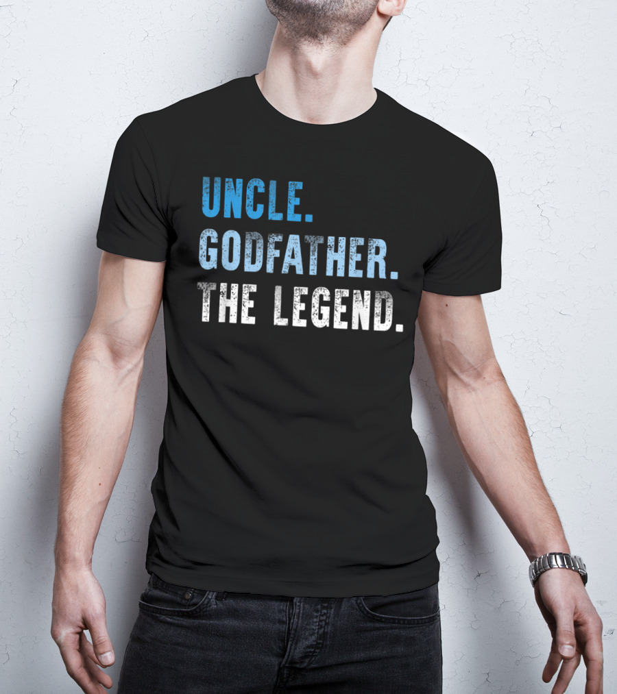 Uncle Godfather The Legend Mens Cool Awesome Hero Fam T-Shirt