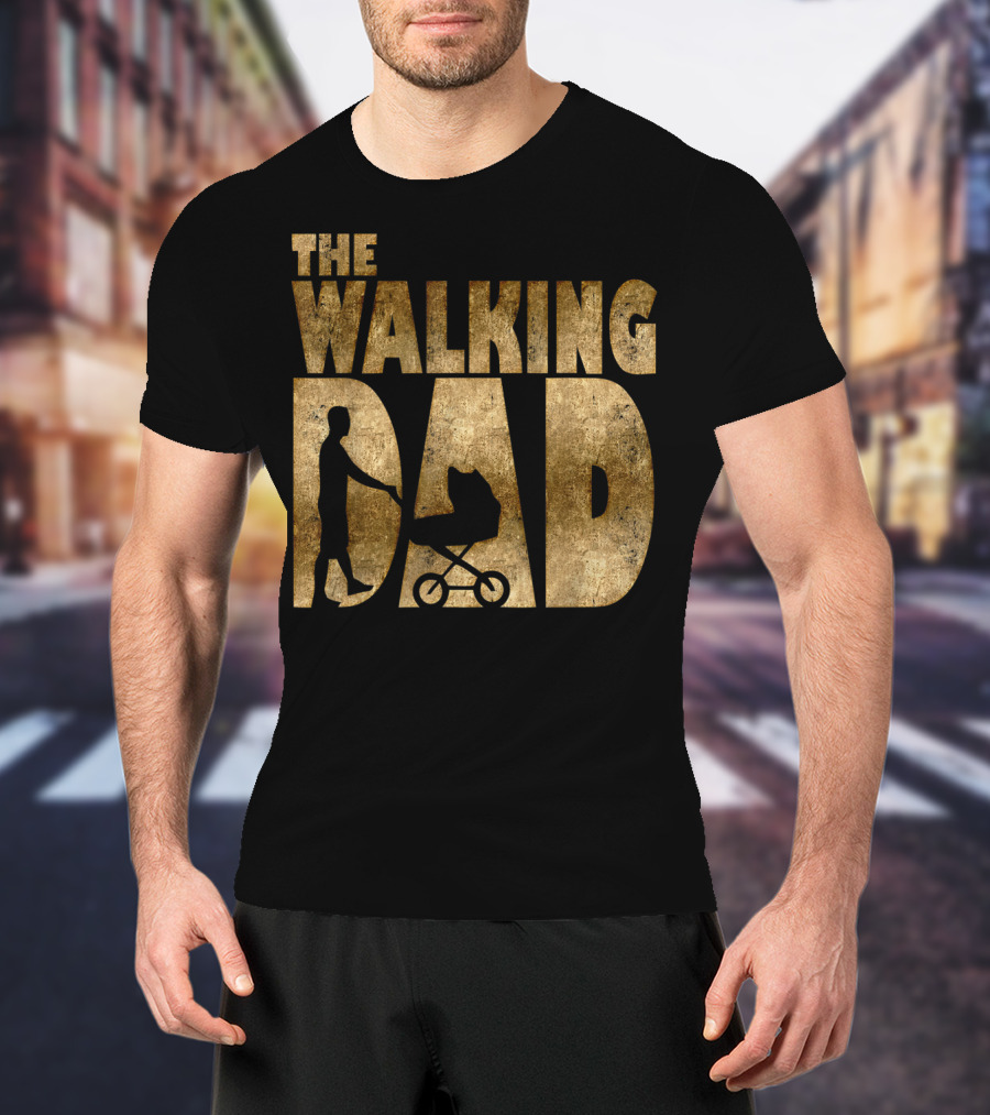 The Walking Dad Mens New Parent Stroller T-Shirt