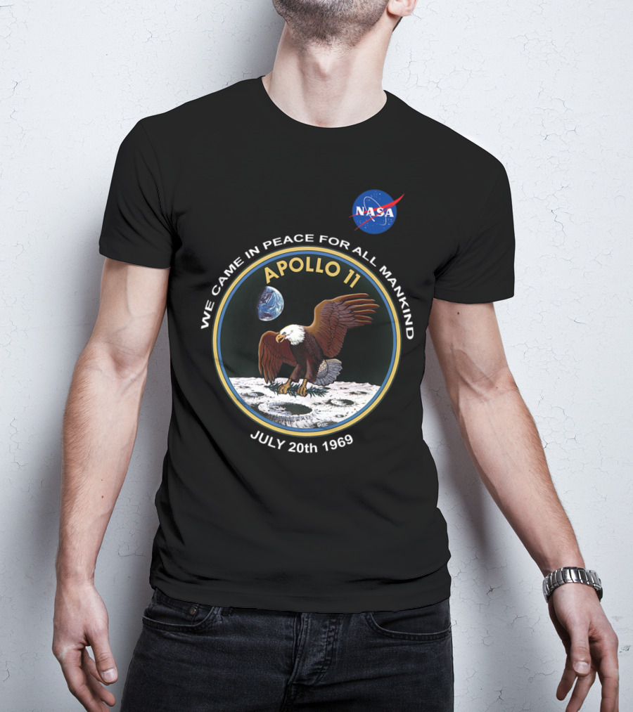 NASA Apollo 11 We Came In Peace For All Mankind July 20th 1969 T-Shirt