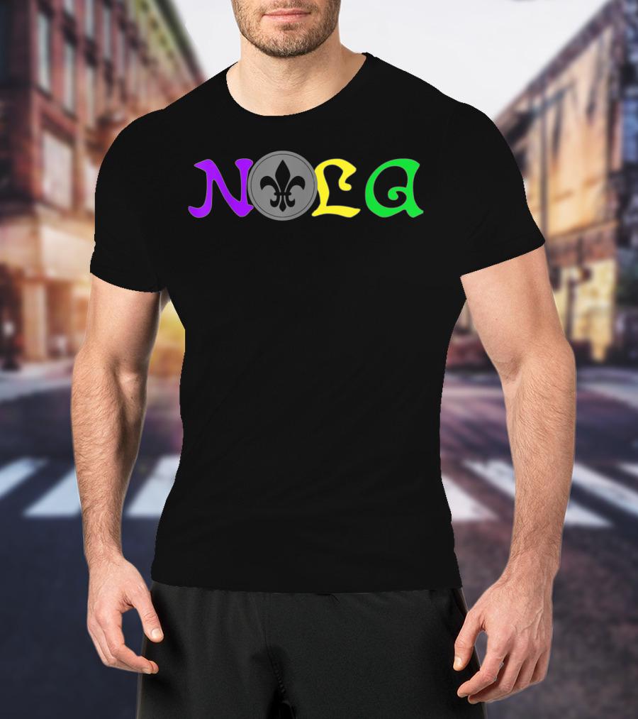 NOLA Fleur-de-Lis New Orleans Mardi Gras 504 T-Shirt