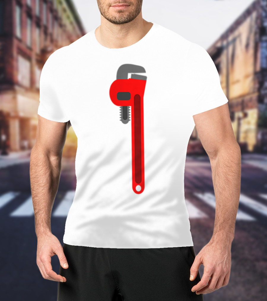 Plumber Tool Pipefitter Pipe Wrench Red T-Shirt