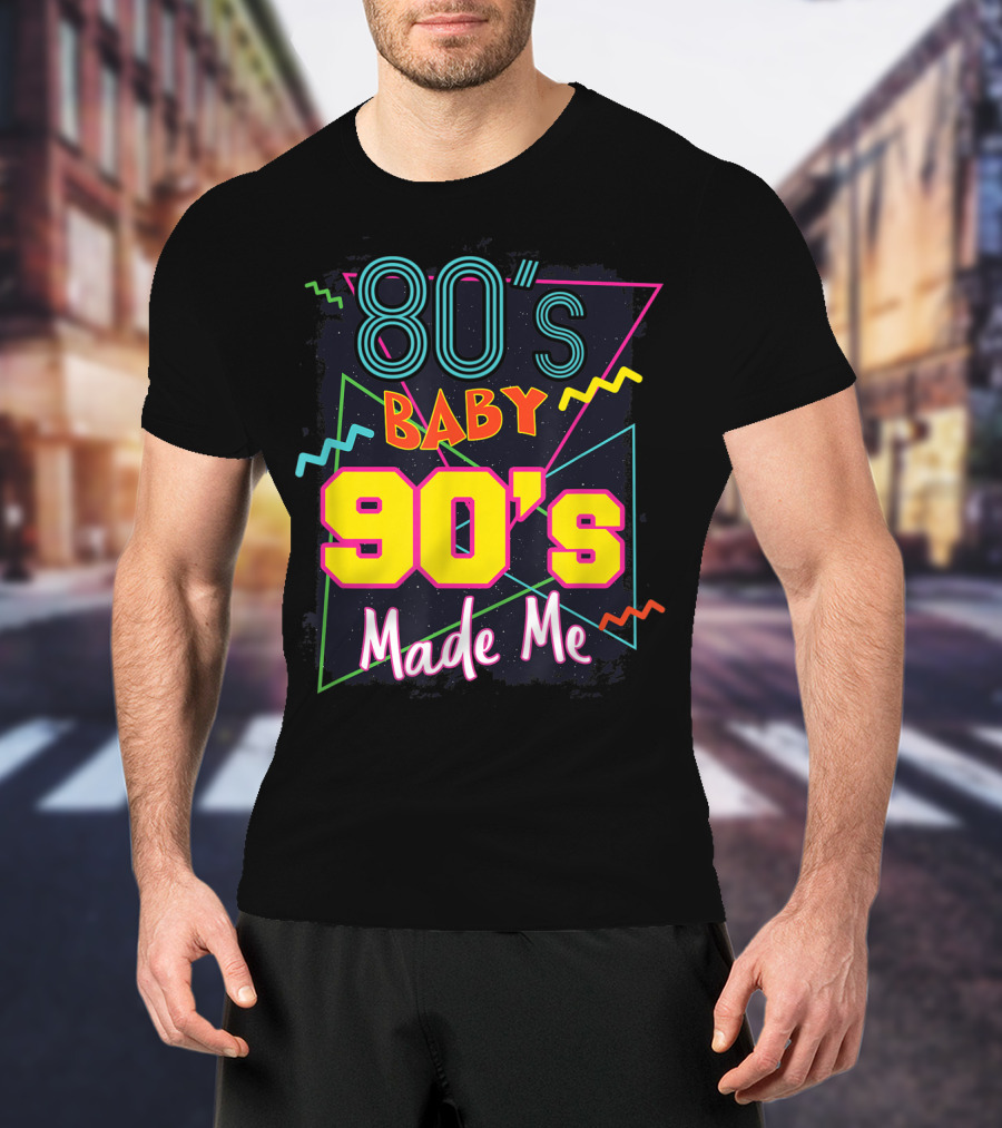 80's Baby 90's Made Me Retro Neon T-Shirt