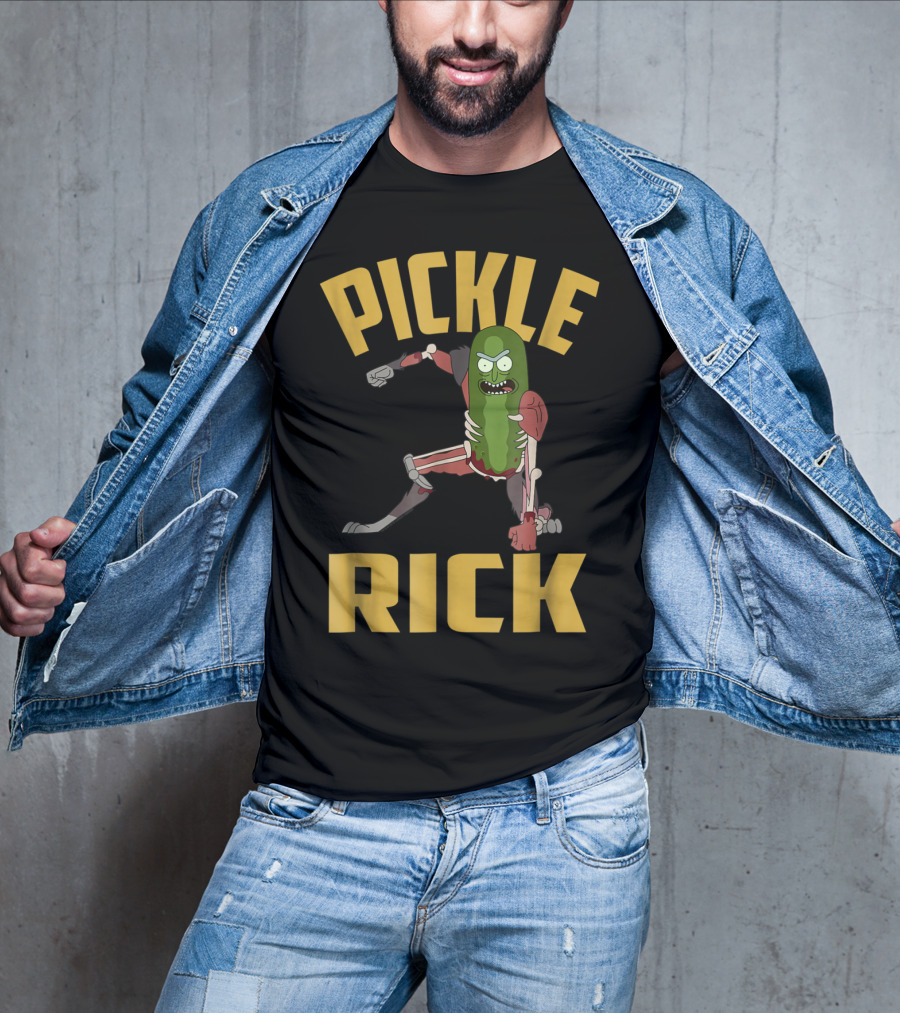 Rick And Morty Pickle Rick Punch Action Pose T-Shirt