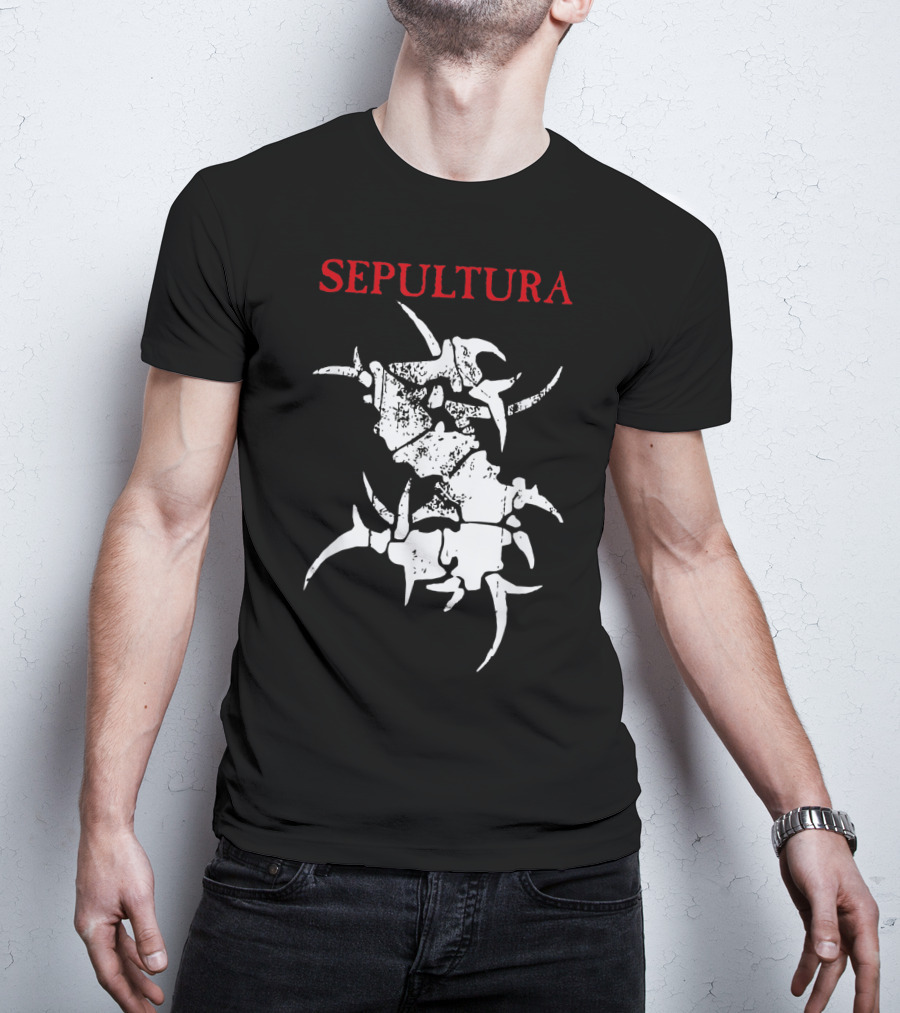 Sepultura Spiked Spine Emblem T-Shirt