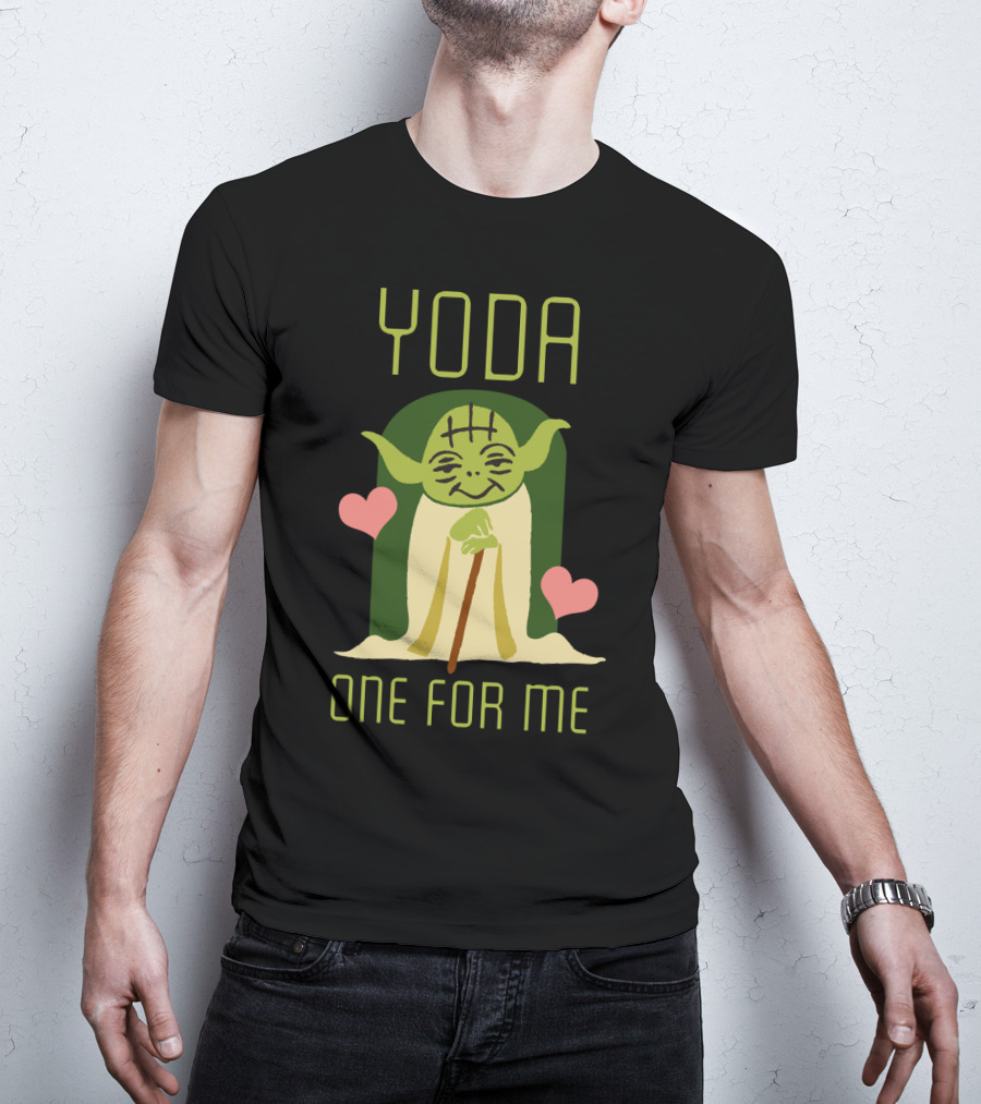 Star Wars Yoda One For Me Valentine's Hearts Cute T-Shirt