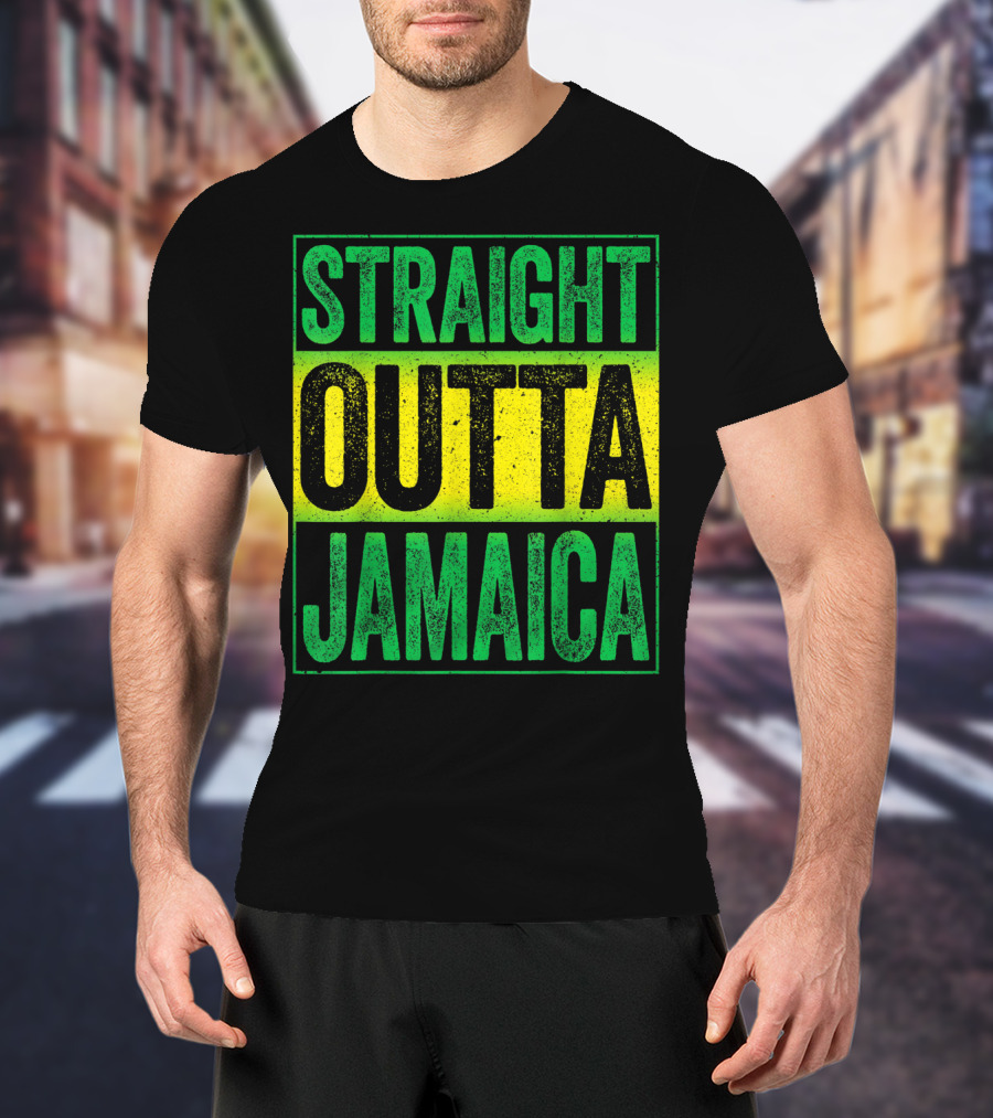 Straight Outta Jamaica Caribbean Party Vibes T-Shirt