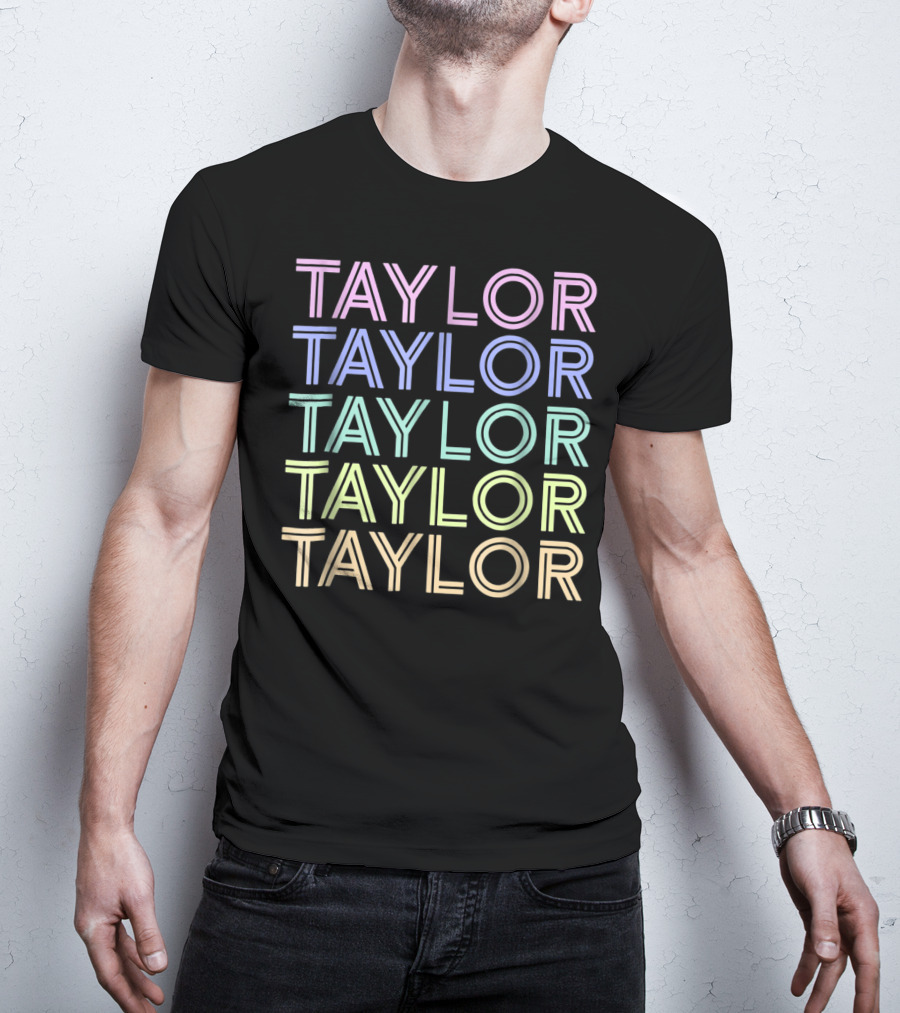 Taylor Sweet Candy Heart Vintage Love Rainbow Pastel Tayl T-Shirt