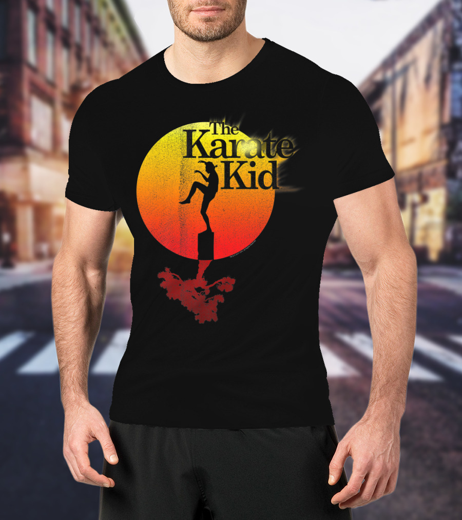 The Karate Kid Crane Kick Sun Gradient Circle T-Shirt