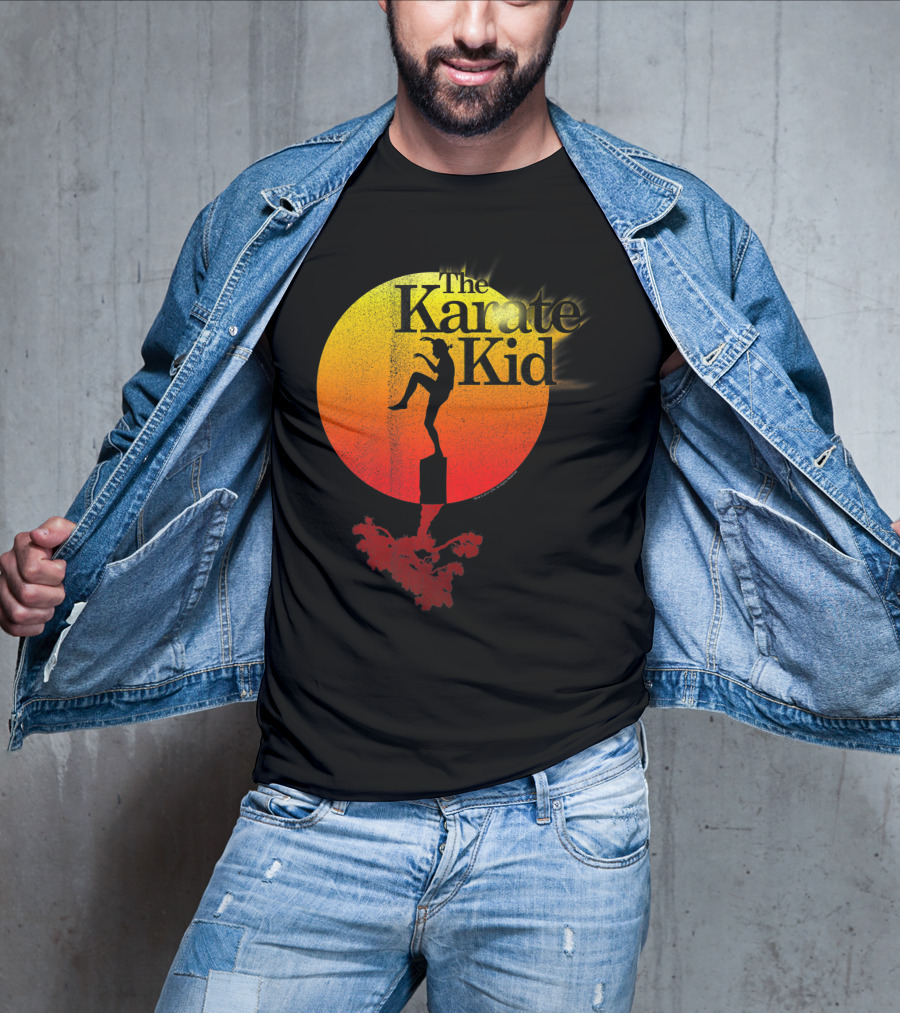 The Karate Kid Crane Kick Sun Gradient Circle T-Shirt