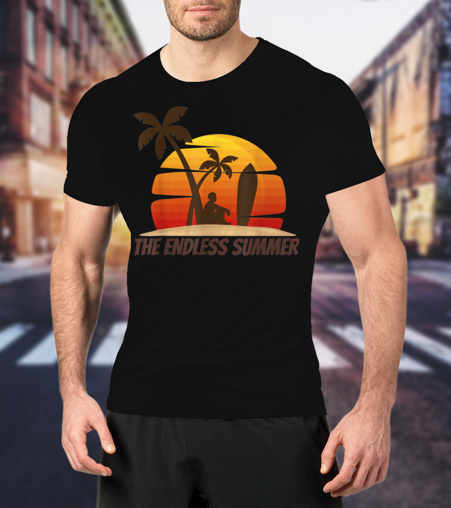 Vintage The Endless Summer Surfboards Sunset Surfing T-Shirt