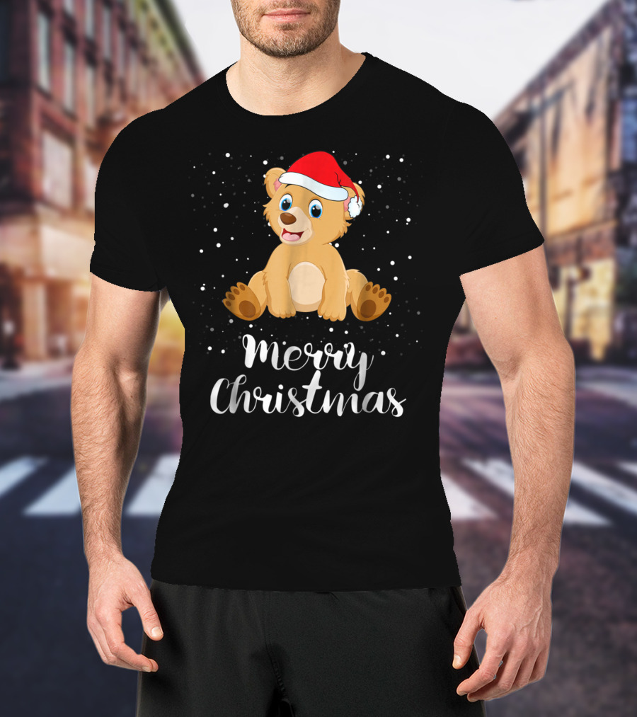 Bear Merry Christmas Funny Family Group Matching T-Shirt