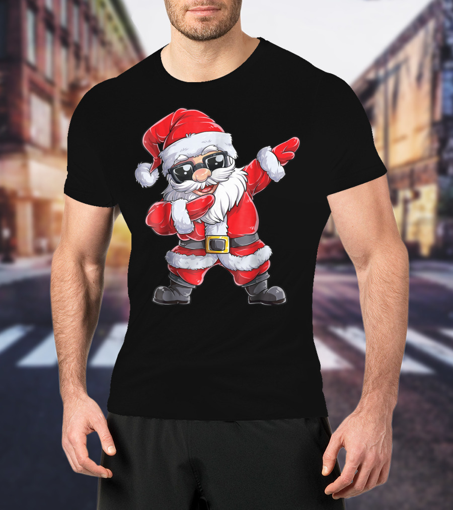Santa Dab With Sunglasses Joyful Holiday T-Shirt