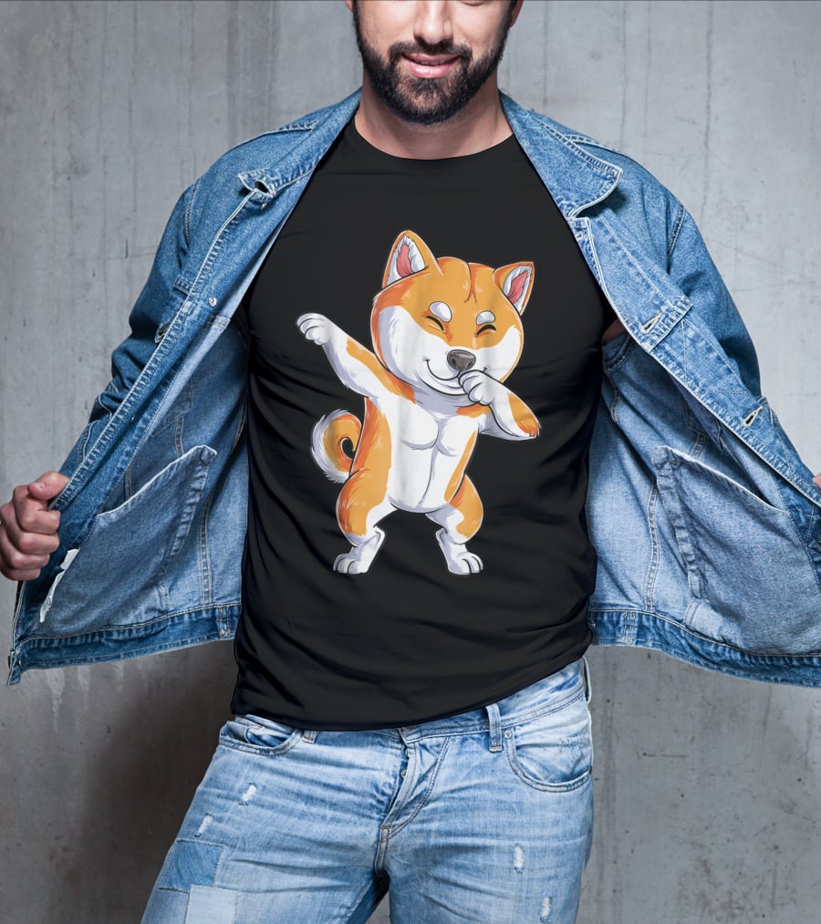Dabbing Shiba Inu Kids Boys Puppy Dance T-Shirt
