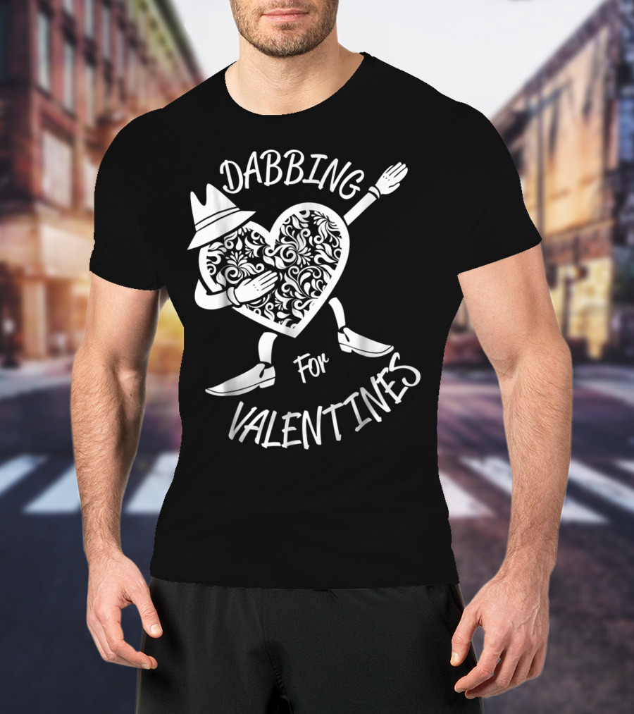 Dabbing For Valentines Heart Day Boyfriend T-Shirt