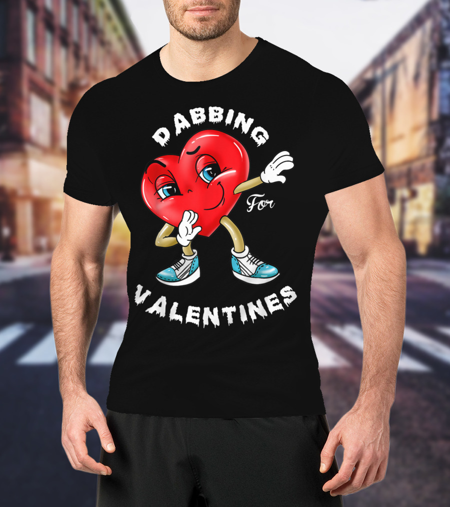 Dabbing Valentines Heart For Girlfriend T-Shirt