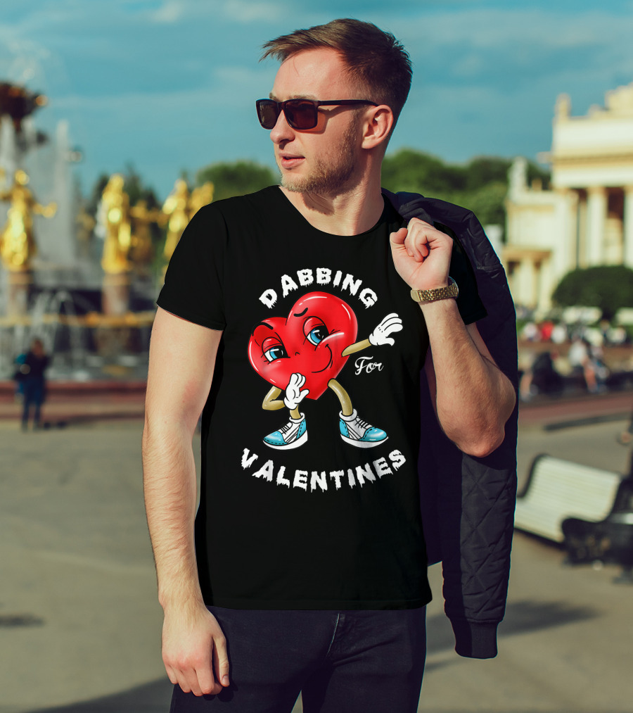 Dabbing Valentines Heart For Girlfriend T-Shirt