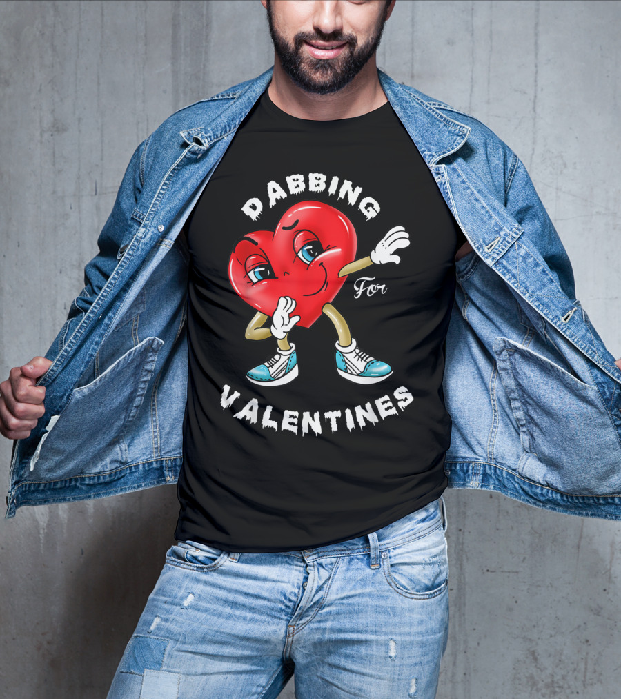 Dabbing Valentines Heart For Girlfriend T-Shirt