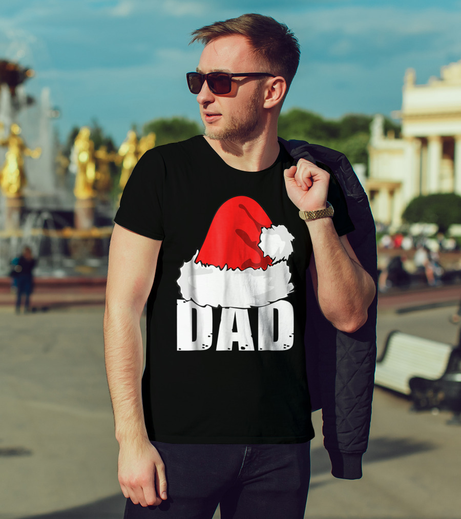 Dad Christmas Santa Hat Family T-Shirt