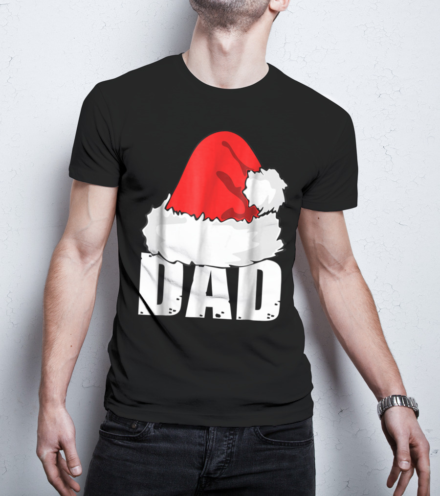 Dad Christmas Santa Hat Family T-Shirt