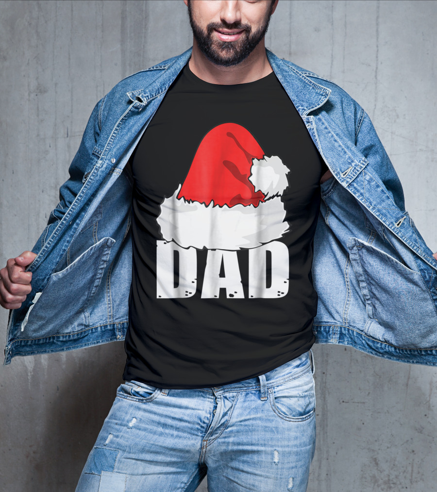 Dad Christmas Santa Hat Family T-Shirt