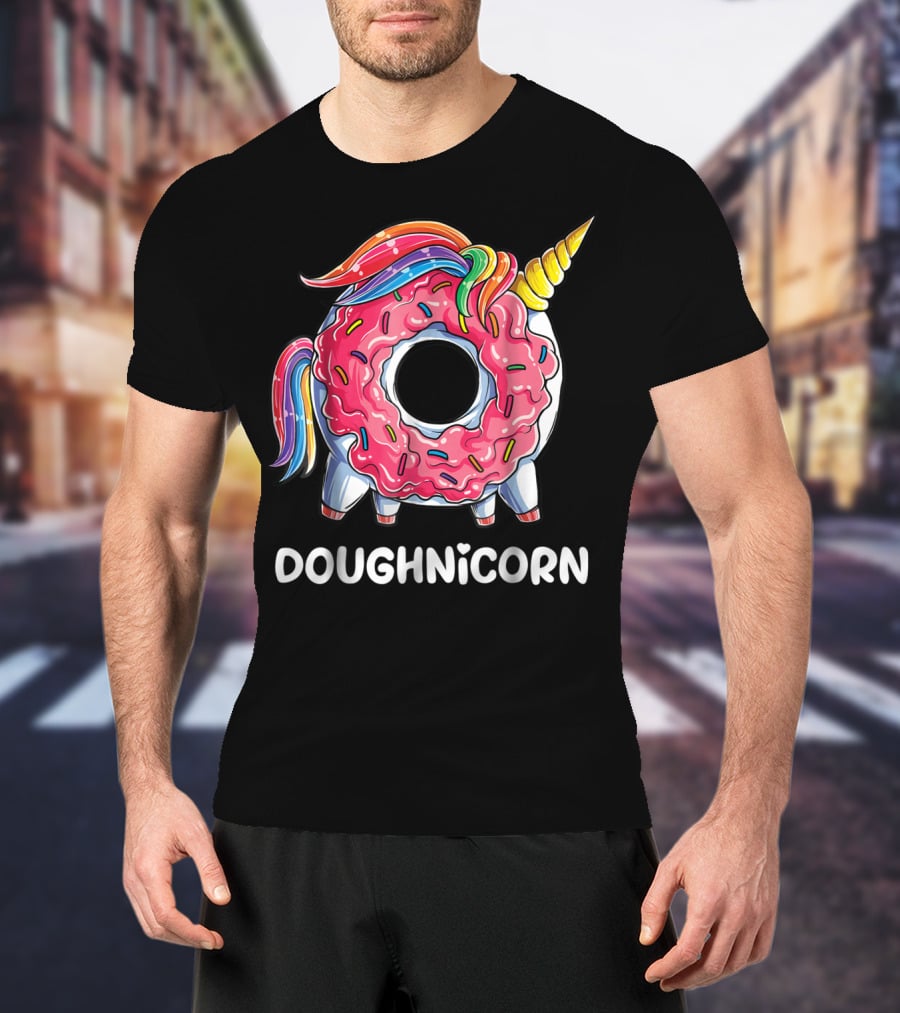 Doughnicorn Unicorn Donut With Rainbow Sprinkles T-Shirt