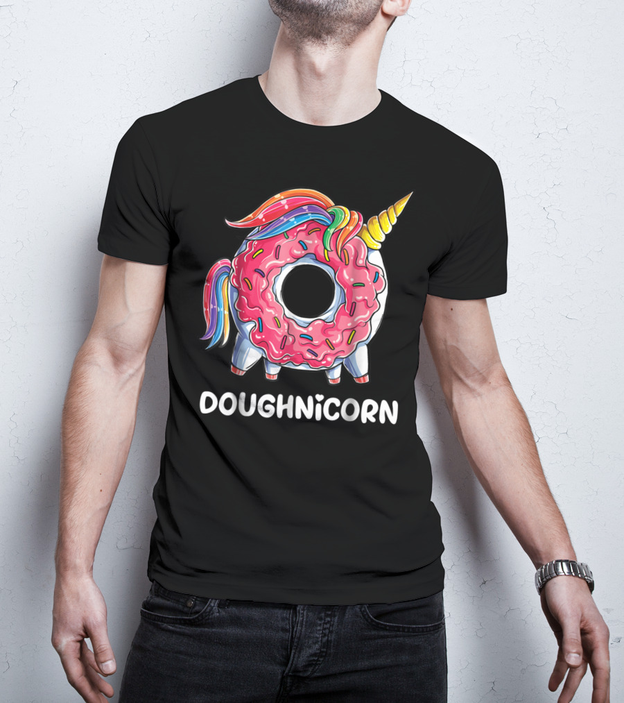 Doughnicorn Unicorn Donut With Rainbow Sprinkles T-Shirt