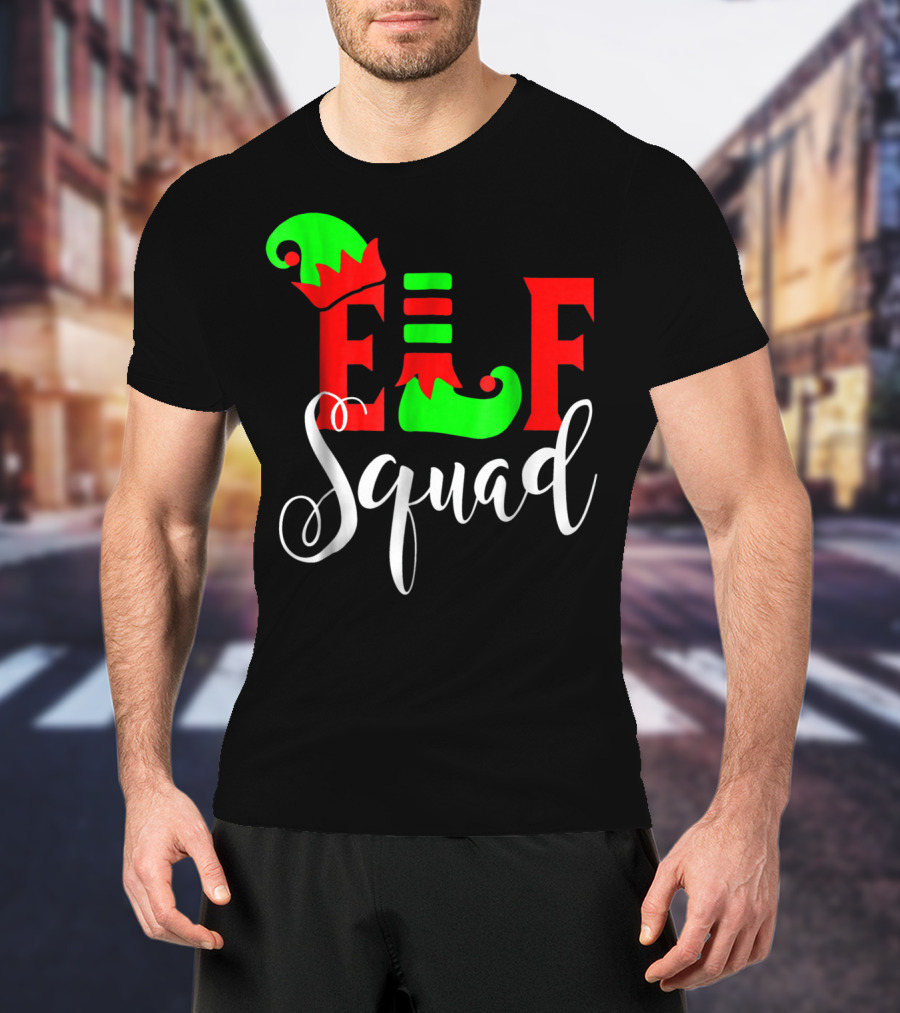 Elf Squad Festive Holiday Family T-Shirt