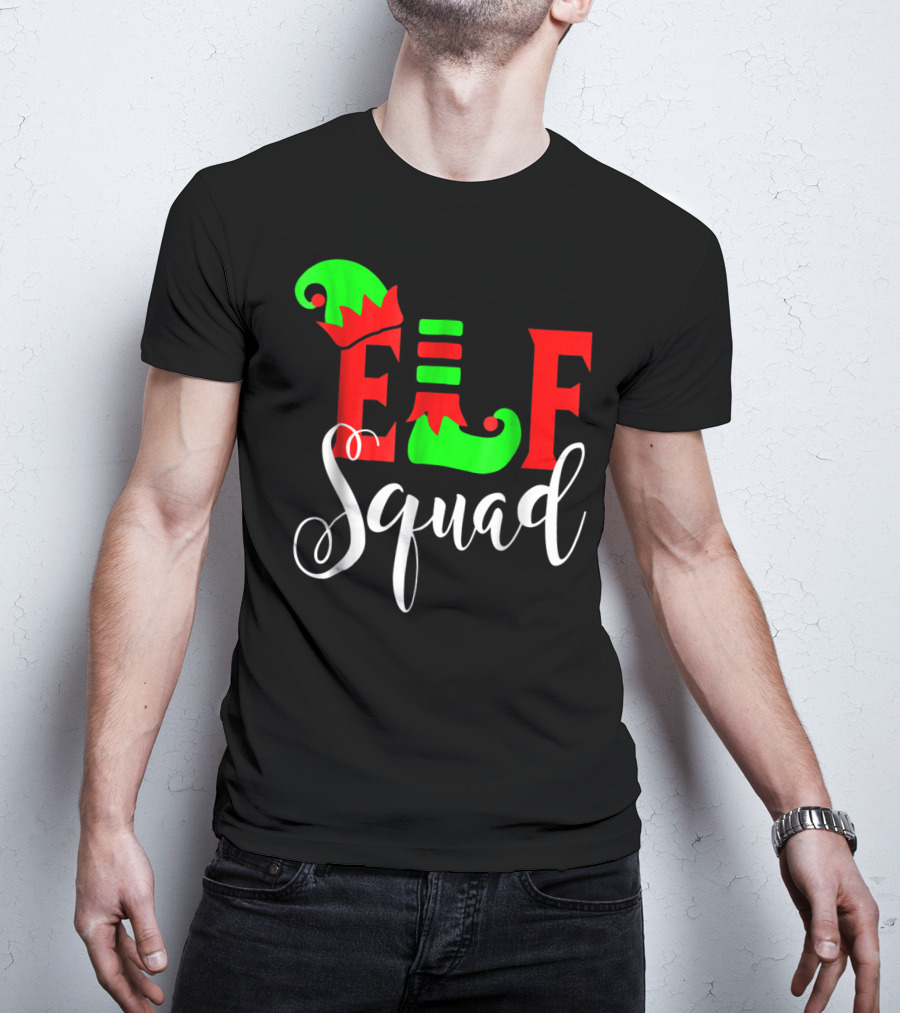 Elf Squad Festive Holiday Family T-Shirt